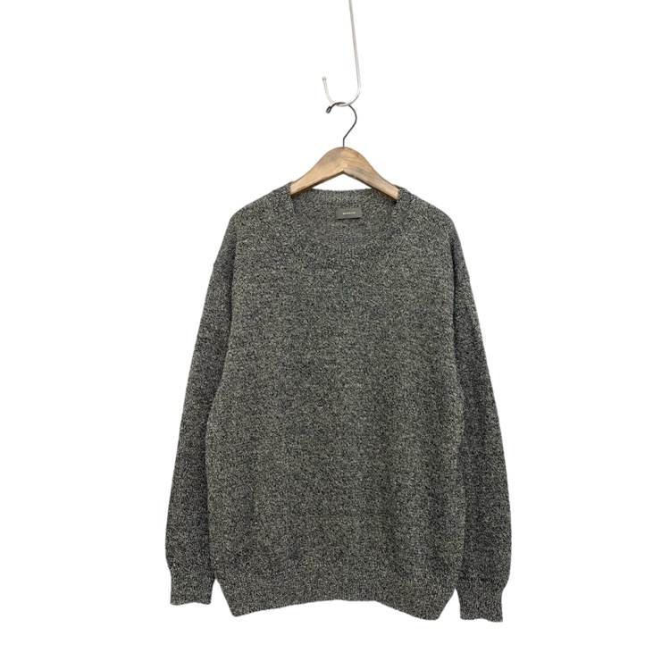 23SS WIRROW ウィロウ Linen silk knit pullover リネンシルクニットプルオーバー セーター メランジブラック 1 491258-123_画像1