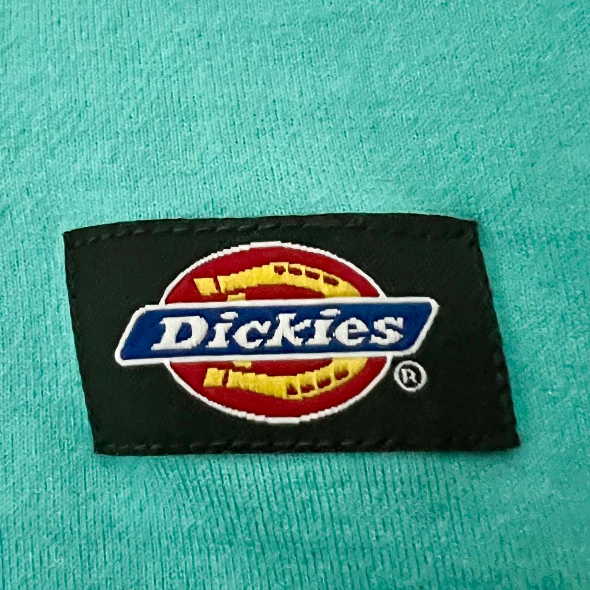 【美品】Dickies ディッキーズ★パイル刺繍ロゴTシャツ 半袖 クルーネック Mサイズ レディース