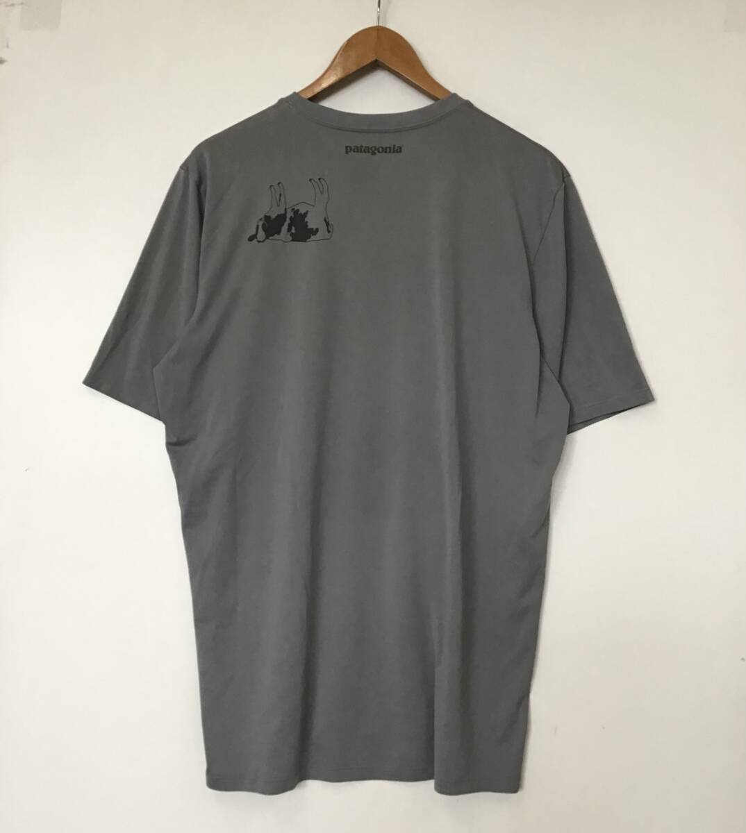 《 H 650》Patagonia パタゴニア 半袖Tシャツ アウトドア レジャー XL グレー ポリエステル トップス 1円スタート アメリカ古着 古着卸_画像2