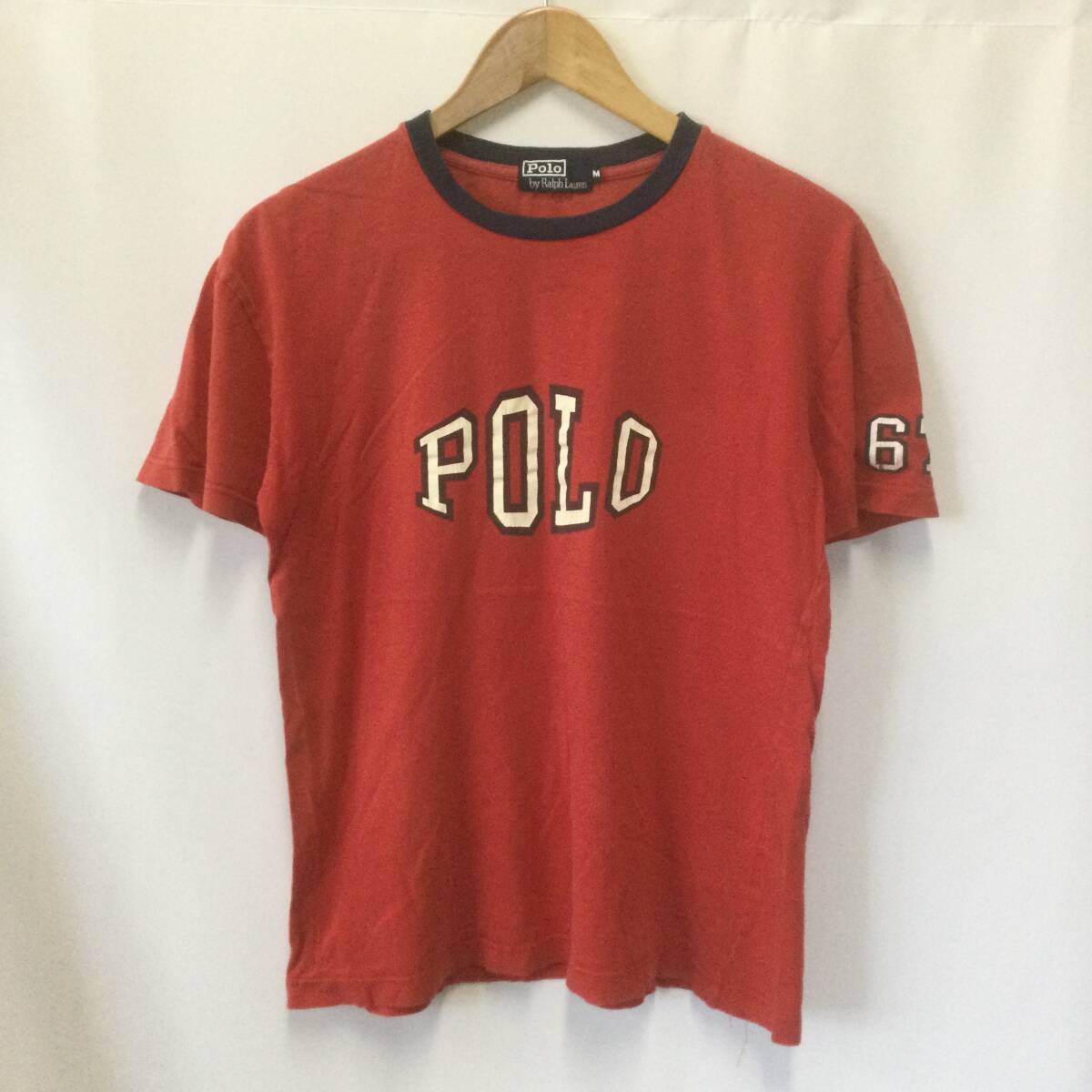 【N265】Polo Ralph Lauren ポロ ラルフローレン ショートスリーブ Tシャツ Mサイズ 半袖 リンガーネック アメカジ 古着 古着卸_画像1