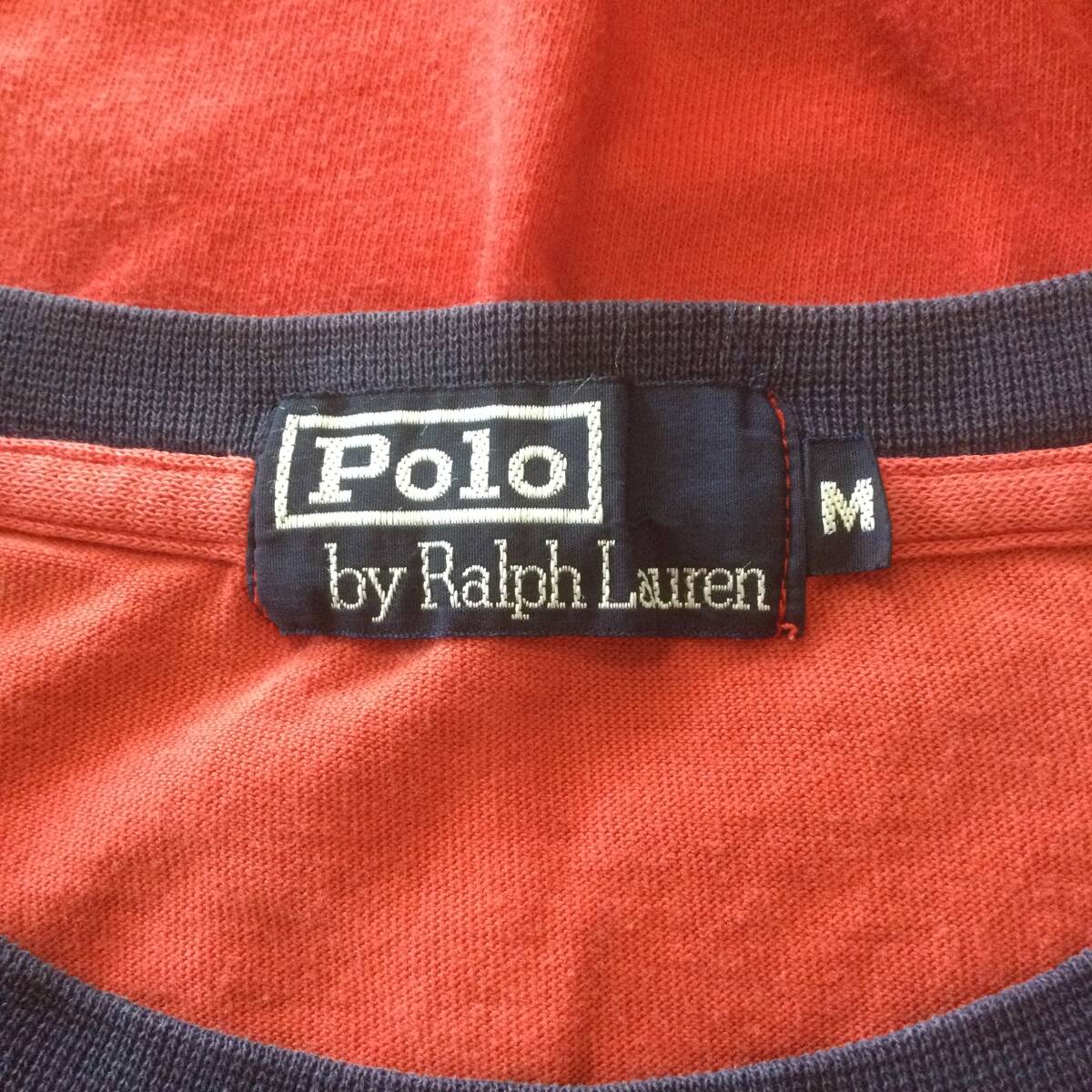 【N265】Polo Ralph Lauren ポロ ラルフローレン ショートスリーブ Tシャツ Mサイズ 半袖 リンガーネック アメカジ 古着 古着卸_画像6