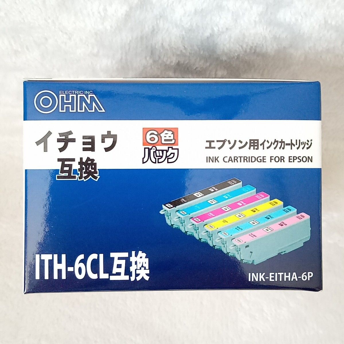 【新品・未使用】OHM エプソン互換インク イチョウ INK-EITHB-6P