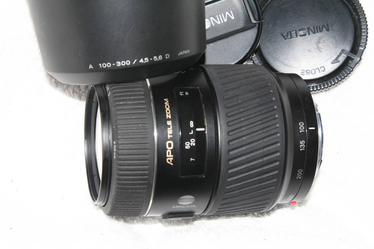 ミノルタ MINOLTA AF APO TELE 100-300mm F4.5-5.6D フード付 美品_画像2