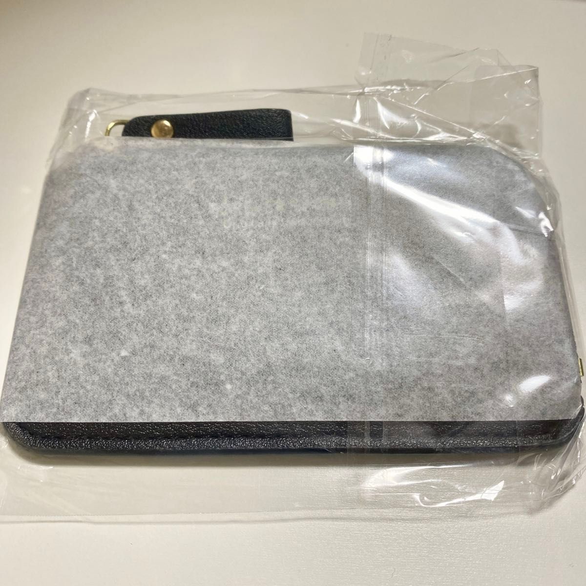 【新品】薄型　小銭入れ　カードケース　L字 ファスナー 財布 コインケース ブラック　フラグメントケース