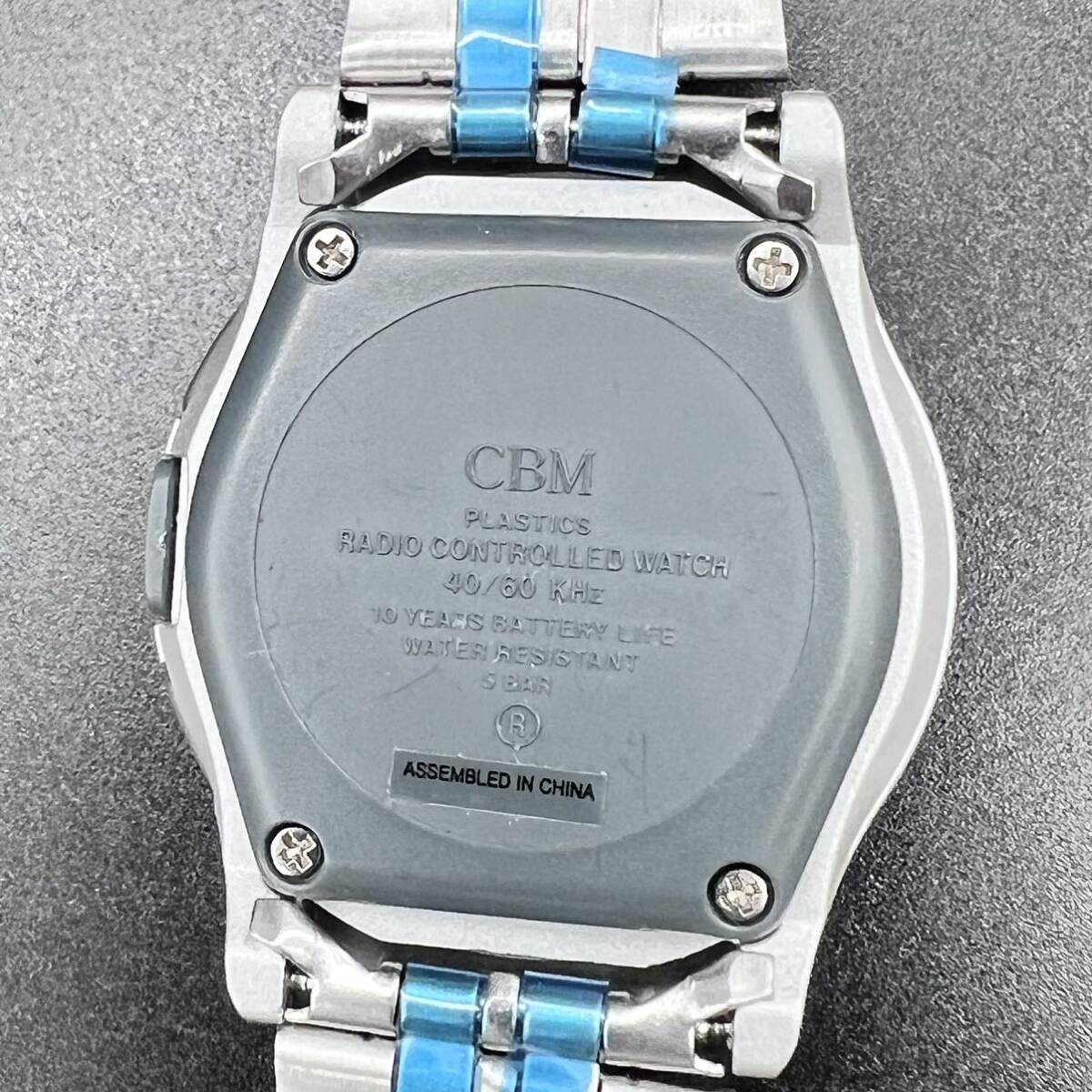 動作未確認 Q&Q 腕時計 クォーツ 電波時計 白文字盤 CITIZEN 電池切れ g4-61_画像7