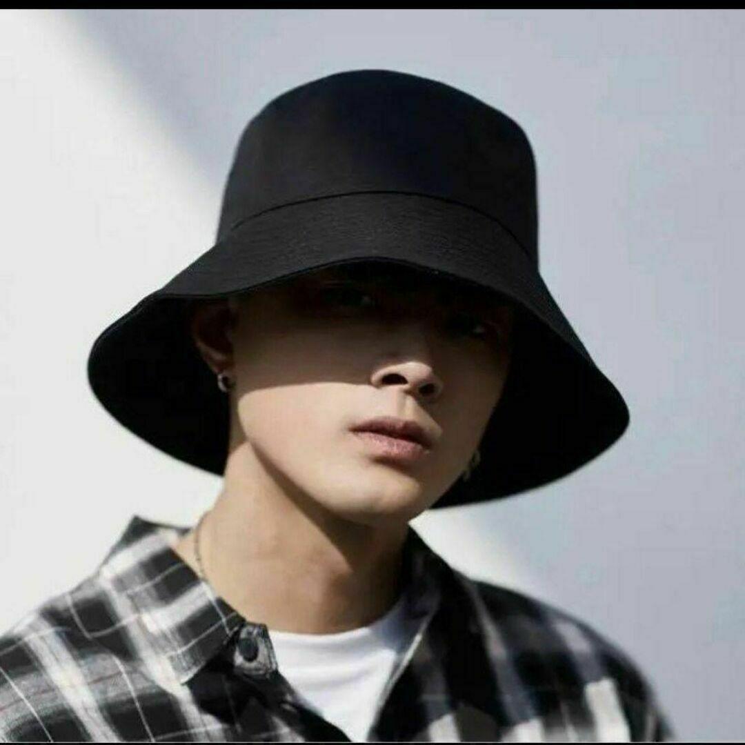 バケットハット 帽子 XL 韓国 オルチャン ユニセックス 男女兼用 黒 大きめの画像1