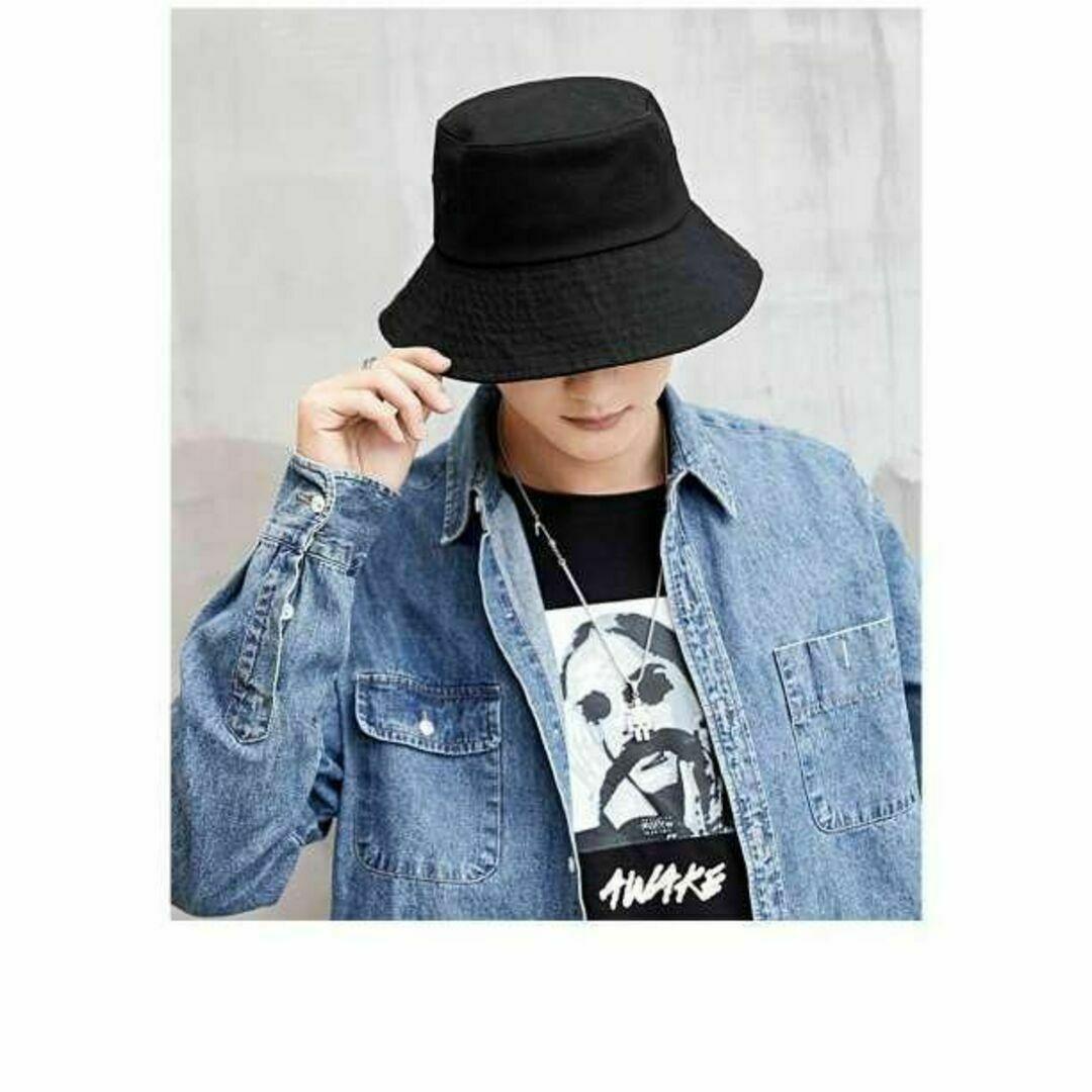 バケットハット 帽子 XL 韓国 オルチャン ユニセックス 男女兼用 黒 大きめの画像2