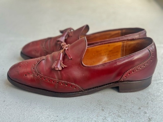 旧チャーチ Church's 3都市 革靴 タッセルローファー ローファー ビジネスシューズ ドレスシューズ レザーシューズ イギリス製 紳士靴alden_画像2