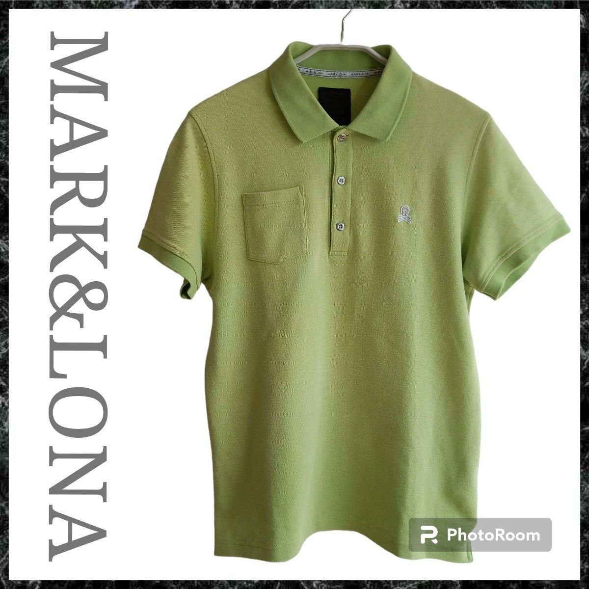 MARK&LONA　マーク＆ロナ　ポロシャツ　メンズ　ブランド　半袖シャツ　黄緑 半袖 半袖ポロシャツ グリーン ゴルフ