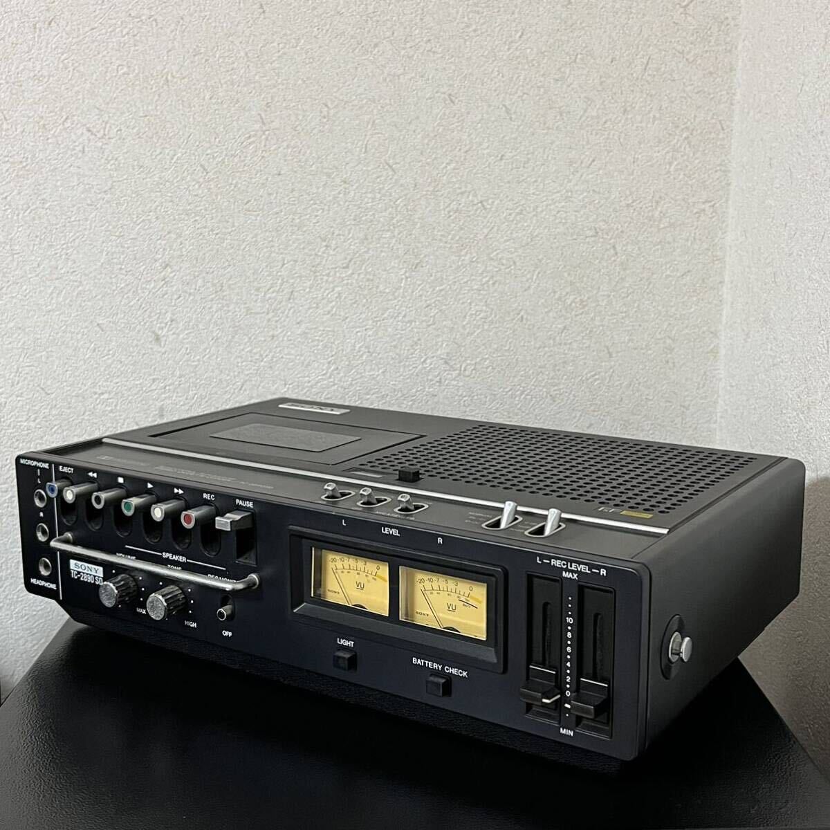 SONY STEREO CASSETE-CORDER TC-2890 SD DOLBY SYSTEM SERVO CONTROL / AUTO SHUT OFF ソニー カセットデンスケ ステレオテープレコーダー_画像2