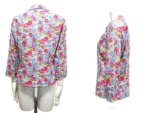 [ б/у ]LAURA ASHLEY Laura Ashley tops женский блуза лен цветочный принт kinali размер 9