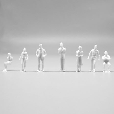 即決)模型・人形モデル・人形ランダム 1: 100/150/200【300体セット】未塗装 白模型 DIY・建築模型・情景コレクション・ジオラマ・教育_画像6