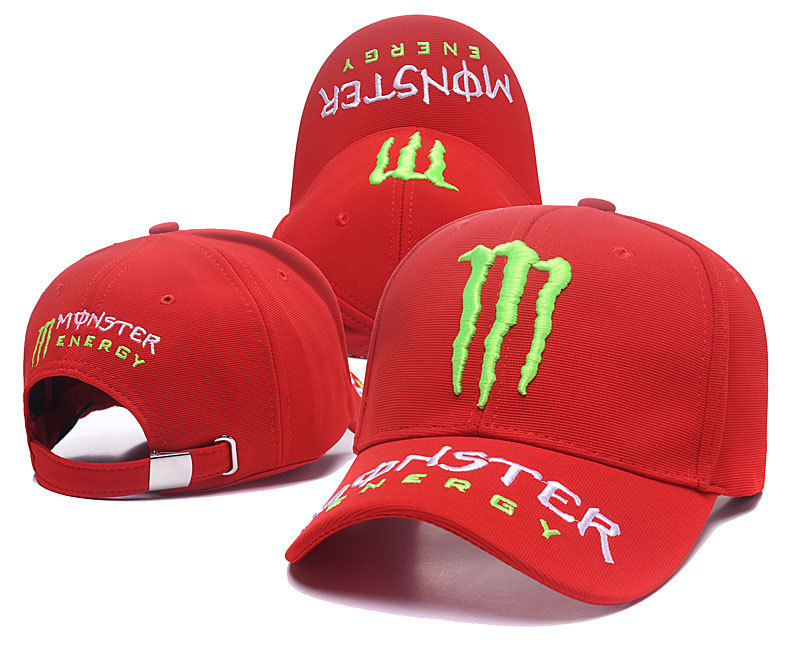 新品#モンスターエナジー 帽子 スポーツ コットンツイル刺繍ロゴ ゴルフ 野球帽 赤 #1の画像1