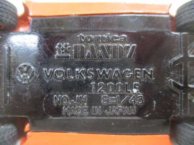 Σ70 ミニカー tomica DANDY VOLKS WAGEN 1200LE BEETLE 1/43 トミカ ダンディ フォルクスワーゲン ビートル_画像8