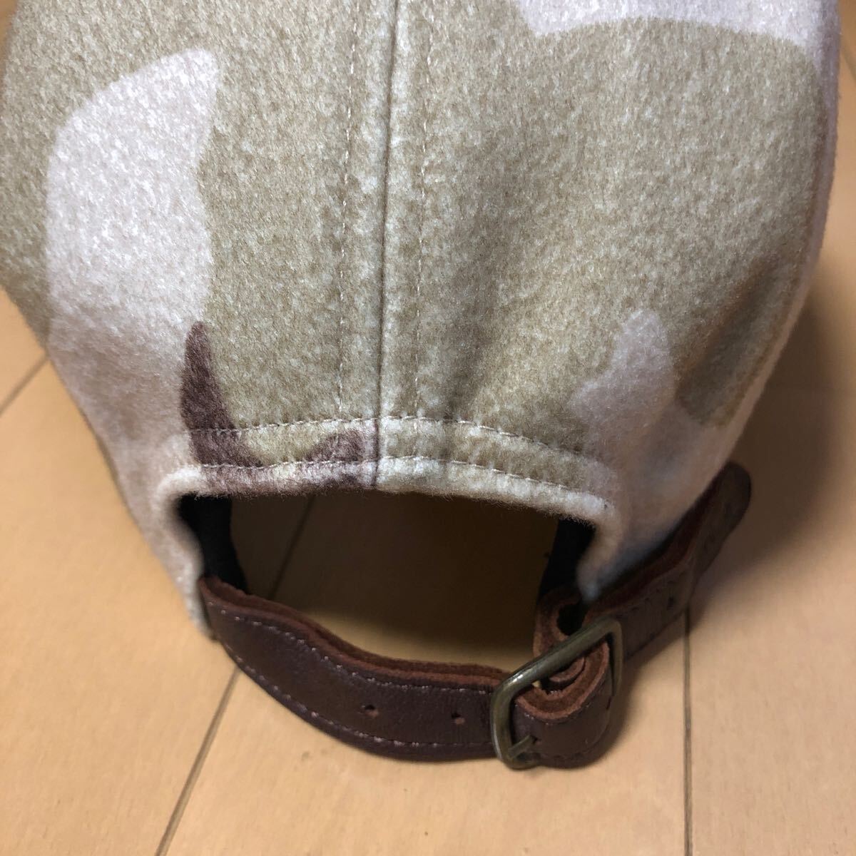 Supreme 20FW Loro Piana Wool Box Logo Camp Cap シュプリーム ロロピアーナ キャンプキャップ カモフラ ベージュ_画像4