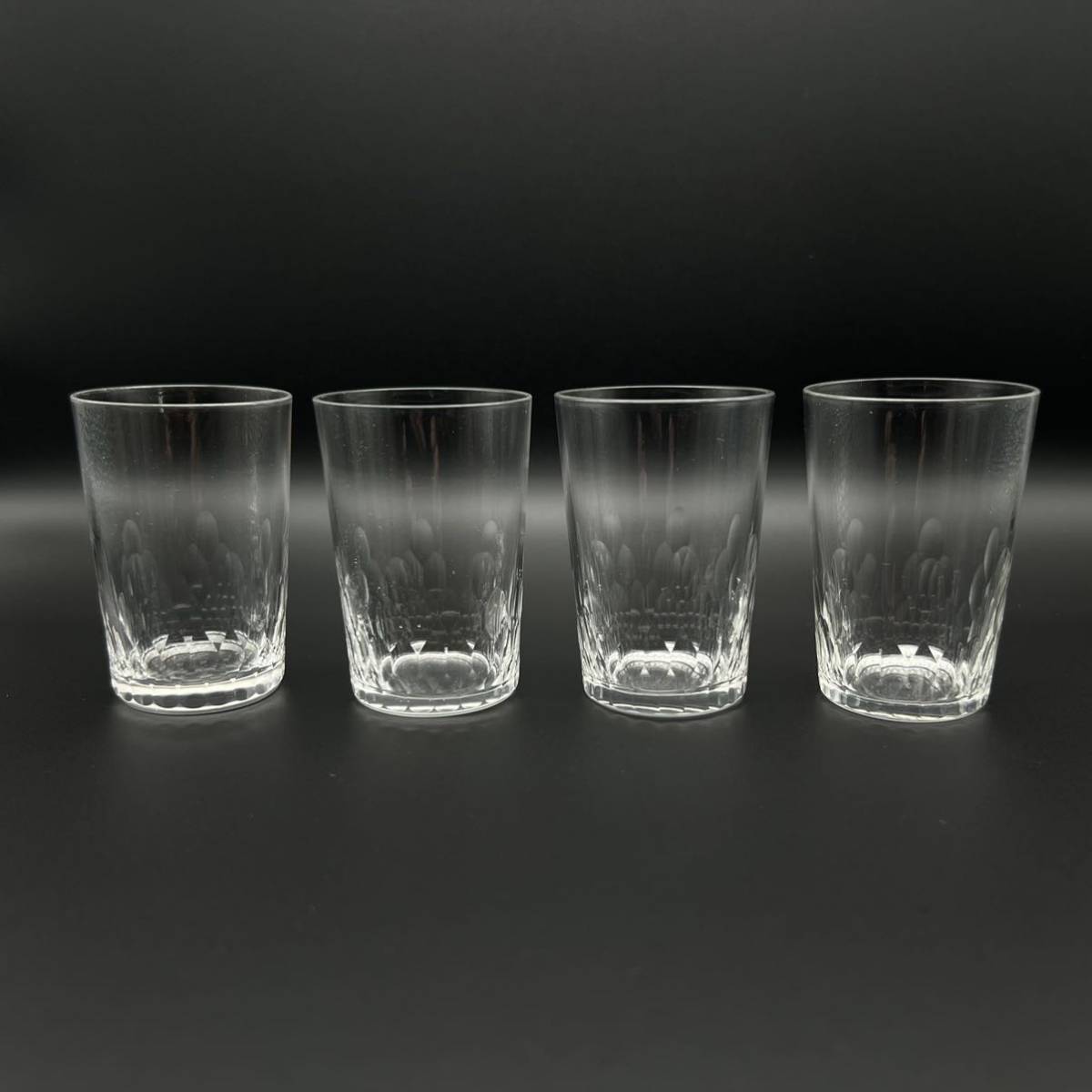『1年保証』 6.7cm ショットグラス Richelieu Baccarat リシュリュー バカラ 【4客セット】 おちょこ フランス オールドバカラ タンブラー リキュール 工芸ガラス