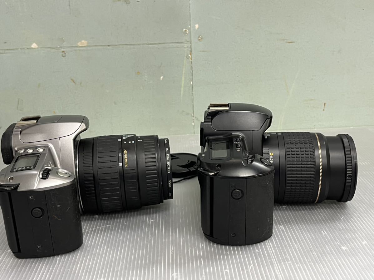 ジャンク品 Canon EOS kiss フィルムカメラ 2個まとめ 一眼レフカメラ ニコン ケース ストラップ _画像7