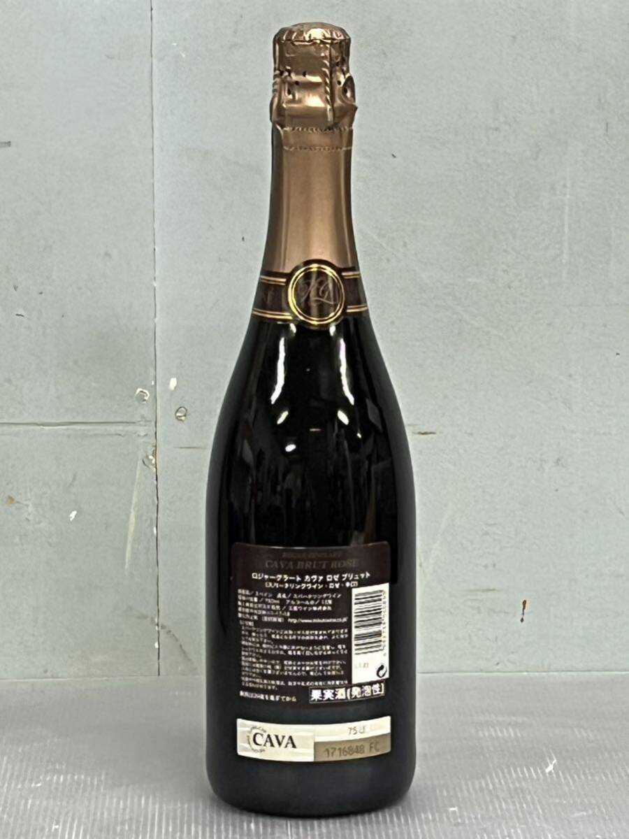 古酒 未開栓 Roger Goulart ロジャーグラート カヴァ ロゼ ブリュット スパークリングワイン750ml 12度 自宅保管品の画像3