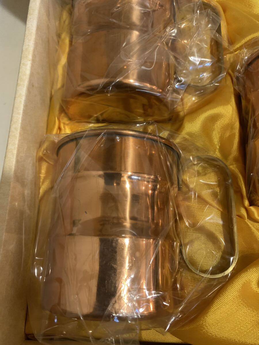 銅製 マグカップ 5客組 COOPER #5000 純 銅 ビアマグ ビール COOPER キャンプ 純銅製 アウトドア タンブラー 昭和レトロ の画像2