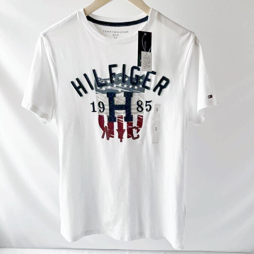 (新品) トミーヒルフィガー TOMMY HILFIGER クルーネック Tシャツ S/P (日本M) ホワイト ネイビー レッド 半袖 シャツ 身長165〜175cm