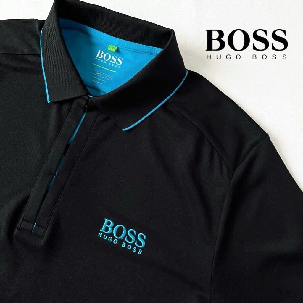 ( прекрасный товар ) Hugo Boss HUGO BOSS. пот скорость . стрейч функциональность рубашка-поло M ( Япония L) черный голубой Sara Sara dry рубашка 