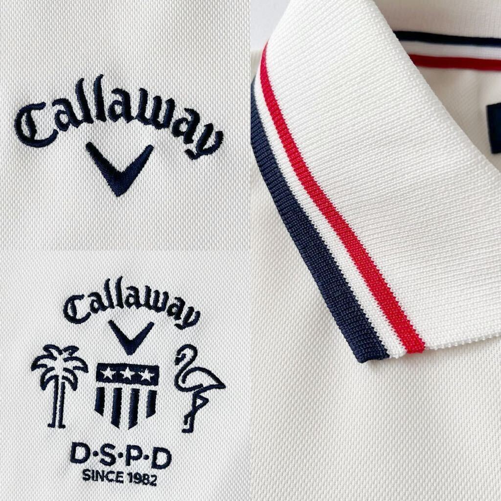 ( прекрасный товар ) Callaway callaway. пот скорость . рубашка-поло L белый темно-синий красный короткий рукав Golf рубашка 