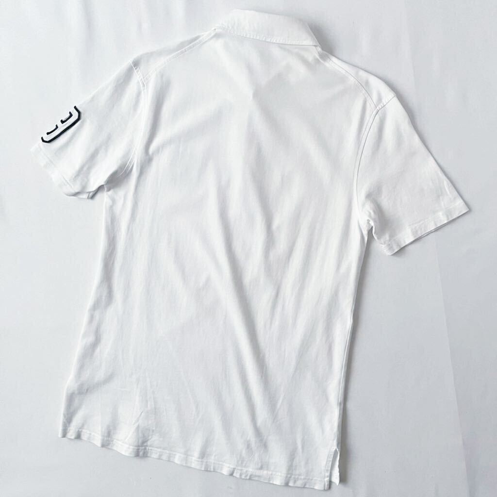 バーバリー ブラック レーベル BUBERRY BLACK LABEL カットソー 半袖 シャツ 2 (M) ホワイト ボロシャツ の画像7