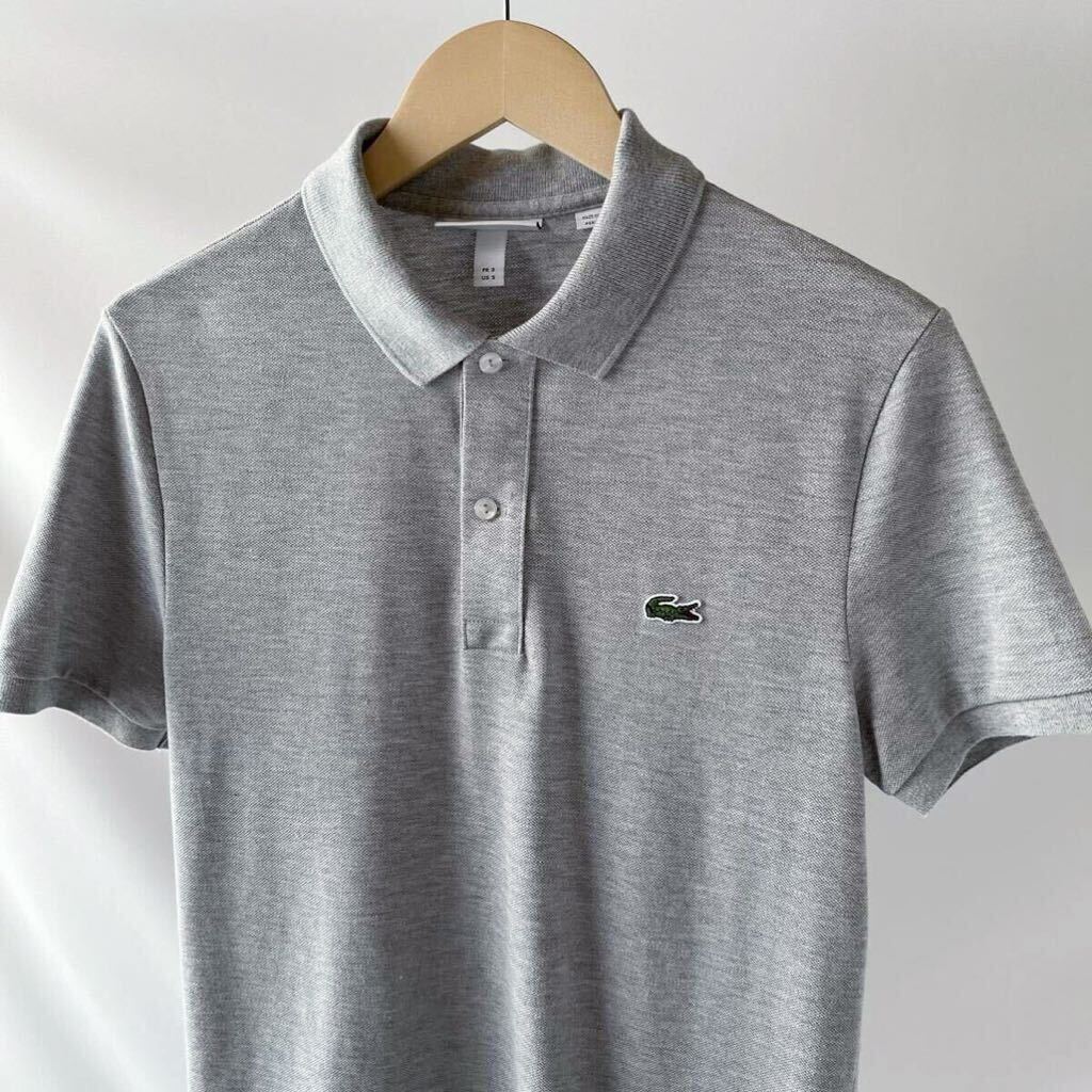 ラコステ LACOSTE ポロシャツ 3 (M) グレー 半袖 シャツ 