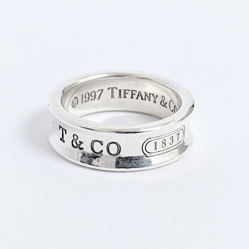 【18729】TIFFANY&Co. ティファニー ナローリング 指輪 SV925 刻印 シルバー SILVER 約13号 アクセサリー ジュエリー ロゴ ブランド 人気 の画像1