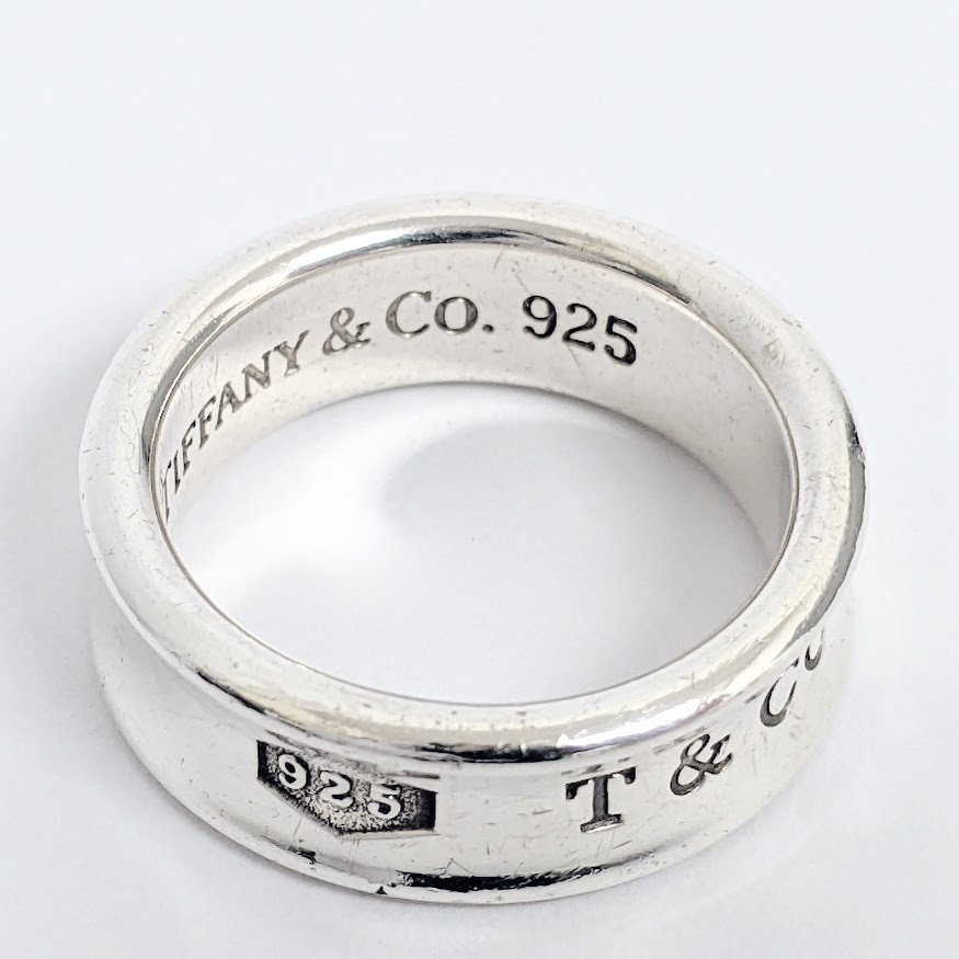 【18729】TIFFANY&Co. ティファニー ナローリング 指輪 SV925 刻印 シルバー SILVER 約13号 アクセサリー ジュエリー ロゴ ブランド 人気 の画像5