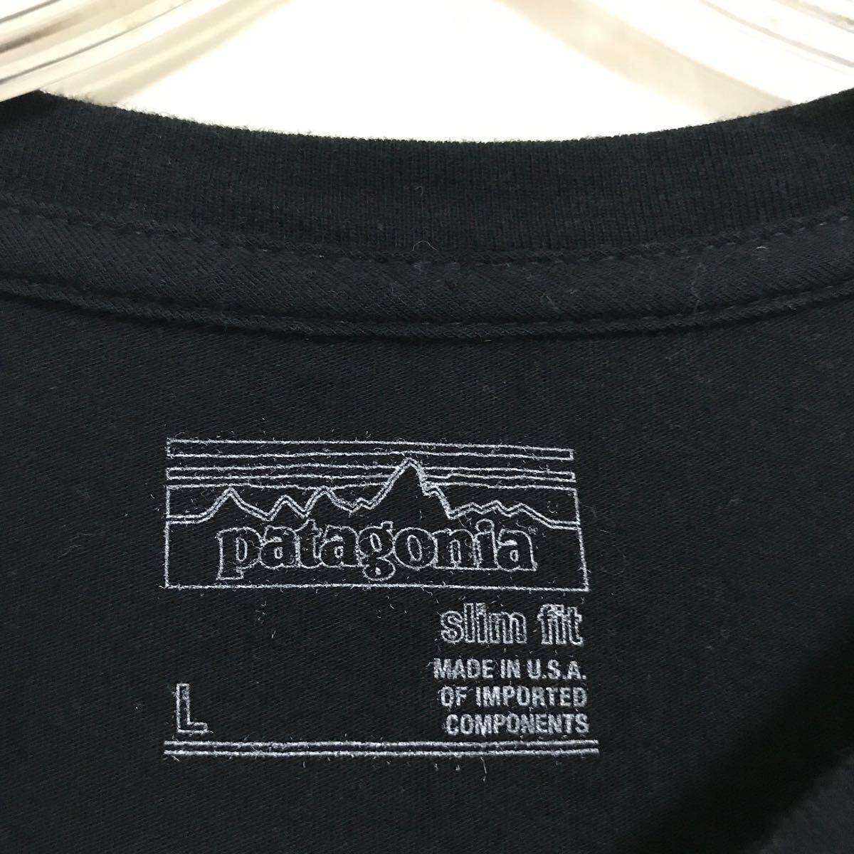 美品 USA製 パタゴニア パタロハ PATALOHA (patagonia) Leaning Palm LW Cotton Tee 39199FA17 ハワイ限定 Tシャツ HALE'IWA ハレイワ 黒の画像4