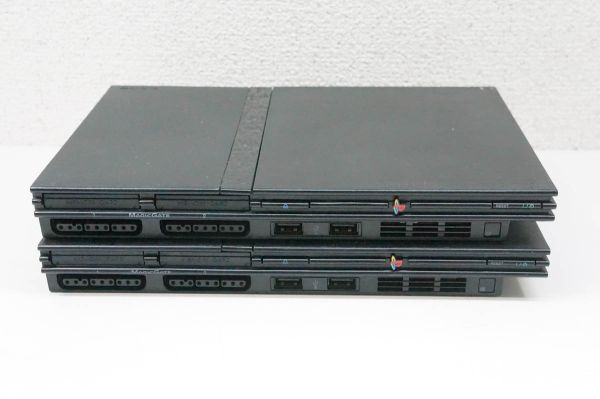 SONY ソニー 薄型 PS2 PlayStation2 プレステ2 本体 2点セット SCPH-70000 SCPH-75000 A455の画像1