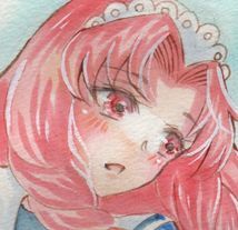手描きイラスト 紅城トワ ＋ラフ画 コピー  キュアスカーレット  Go!プリンセスプリキュアの画像1