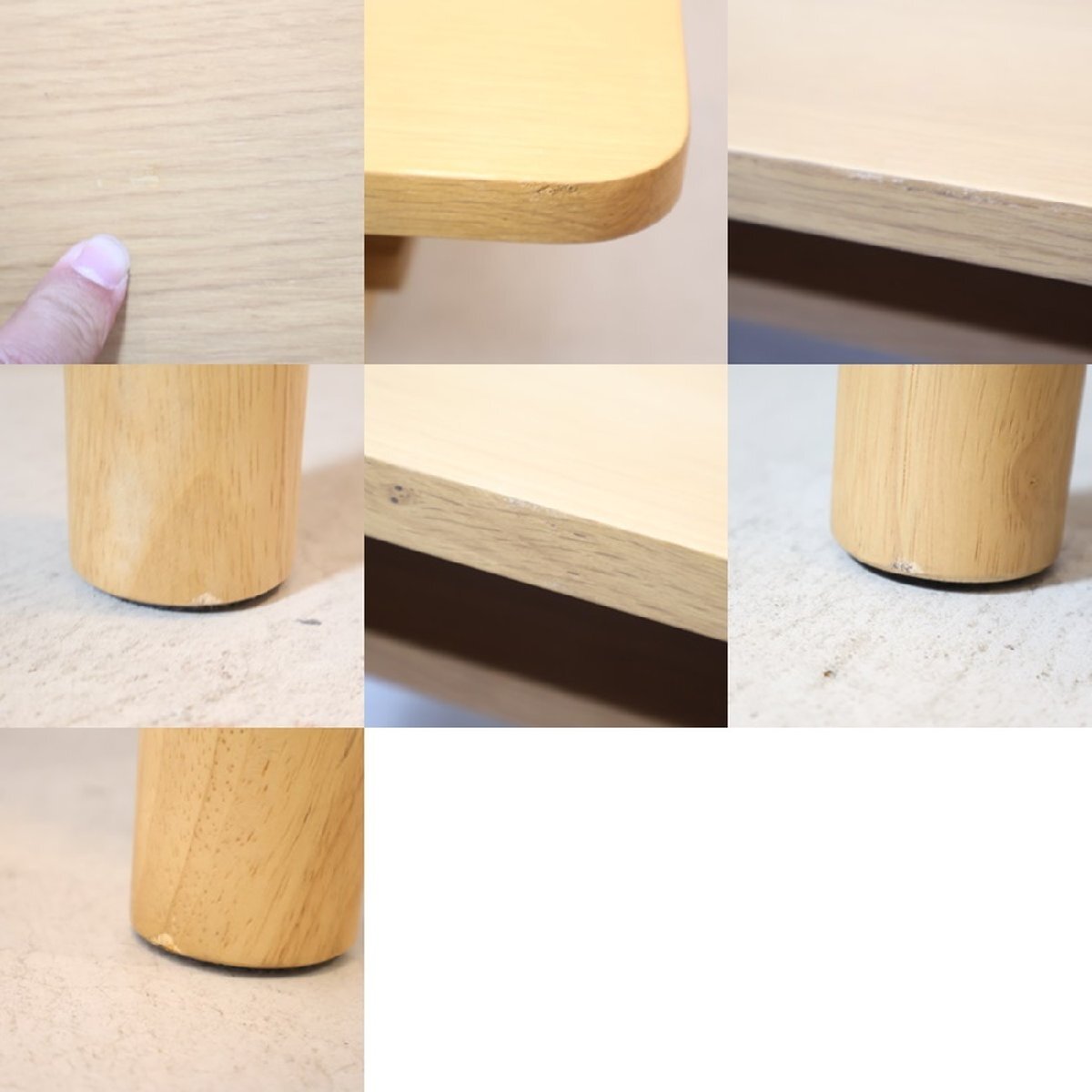 無印良品 MUJI オーク材 木製ローテーブル リビングテーブル センターテーブル 北欧スタイル ナチュラル カフェスタイル シンプル ED322_画像10