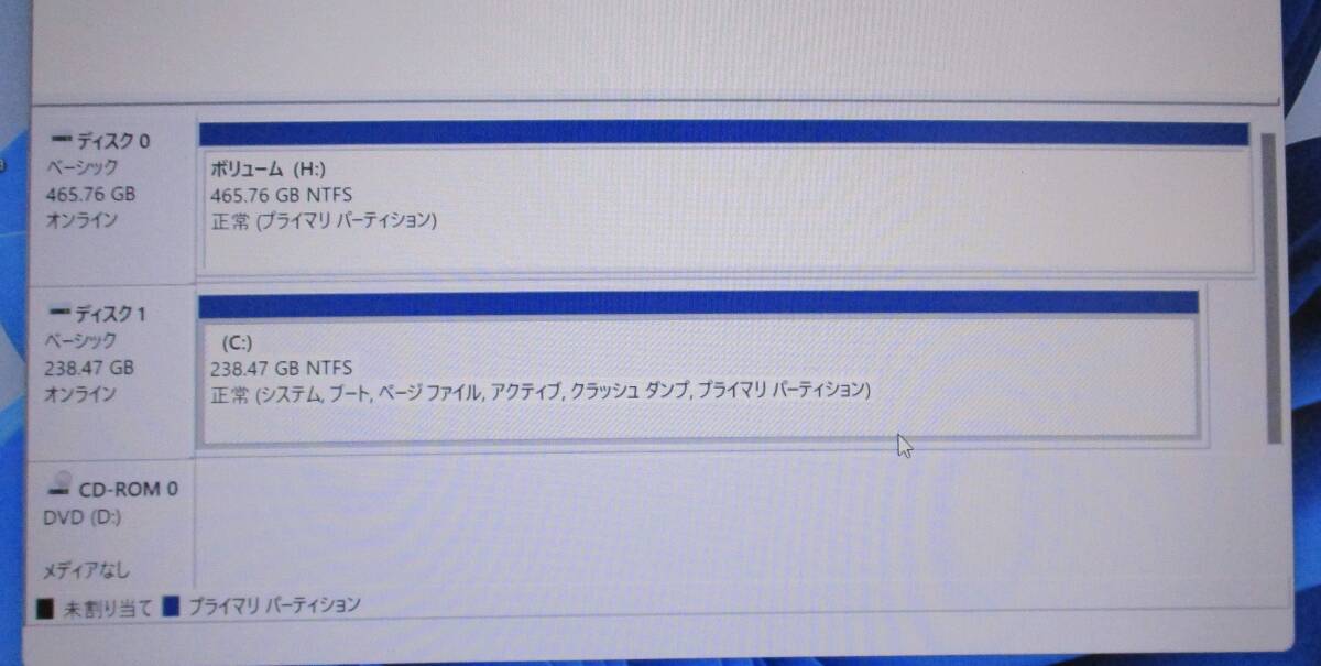 デュアルストレージ★NEC VK27MD-K core i5 メモリ－8GB SSD256GB+HDD500GB Windows11 15.6インチ office2021★動作良好　 　　管2678_HDDはH:ドライブに設定しています