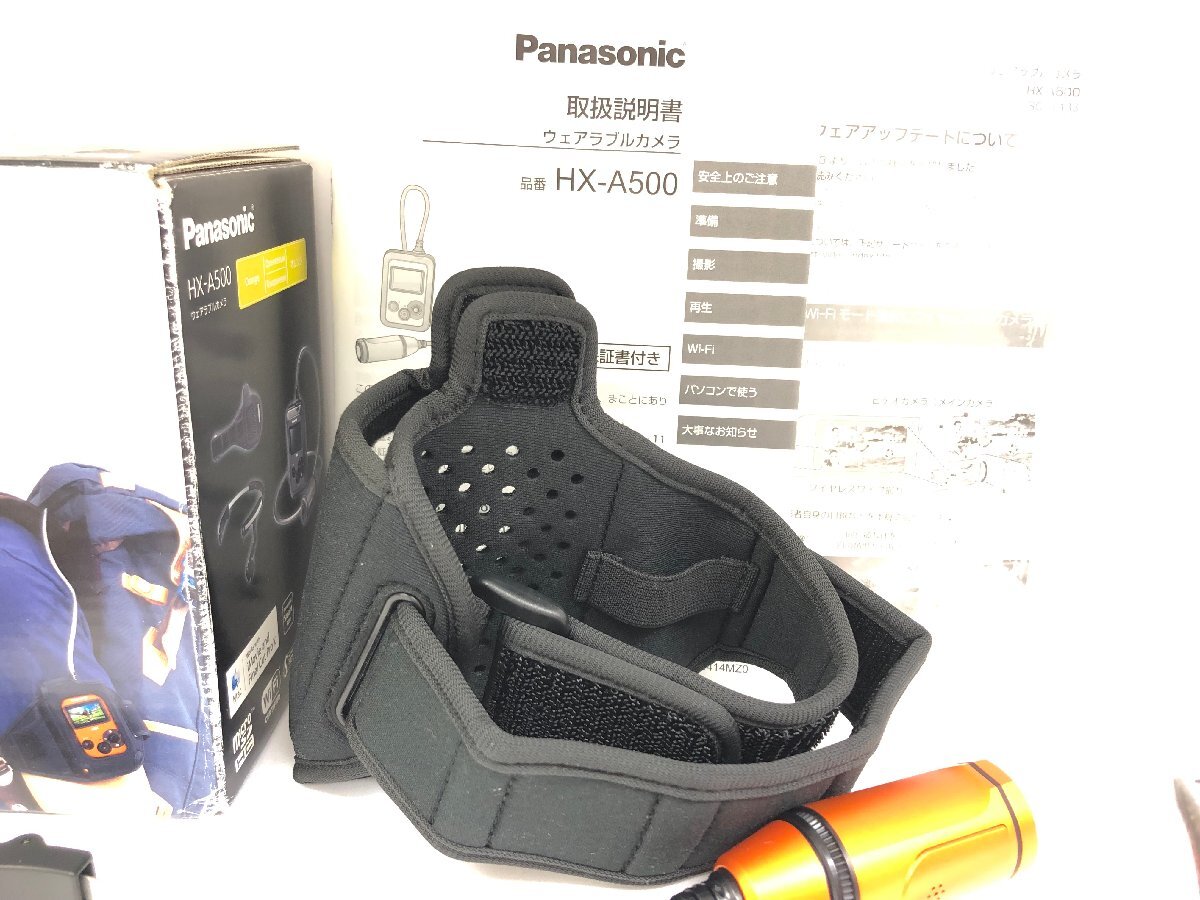 送料無料 動作確認済み 美品 Panasonic パナソニック ウェブカメラ HX-A500 オレンジ 4K ウェアラブルカメラ ビデオカメラ デジタル_画像6