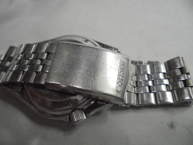 中古稼動品　SEIKO QUARTZ SILVER WAVE シルバーウェーブ 7546－8010 クォーツ 茶文字盤　純正ベルト　電池交換済_画像5