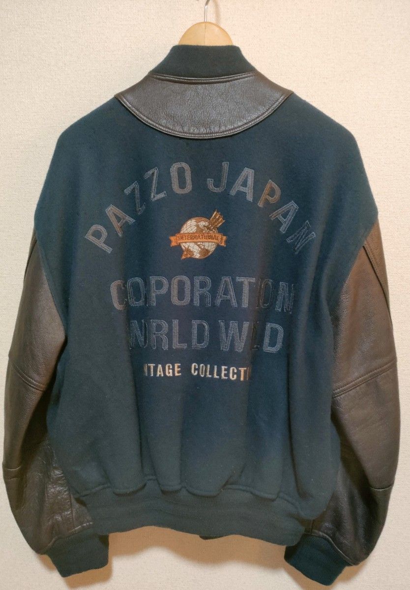希少】PAZZO スタジャン レザー 日本製 Vintage 90s 古着 90s 希少】PAZZO スタジャン レザー 日本製 Vintage 90s 古着 90s