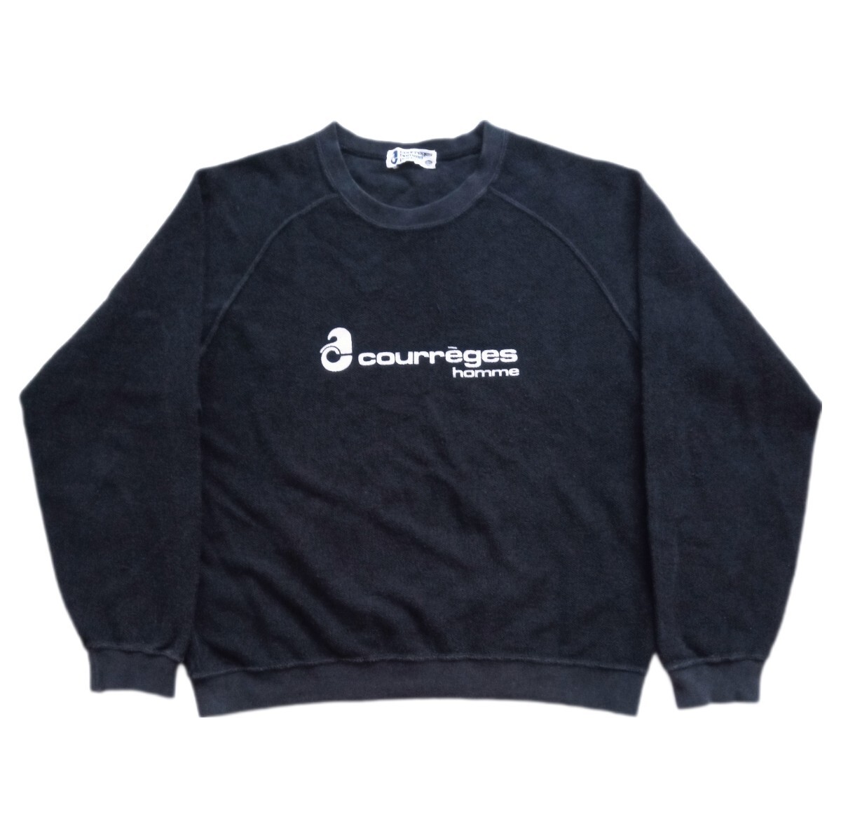 80s courreges homme クレージュオム Reverse Sweater 裏地 スウェット 裏返し クロップド ボックスシルエット vintage archive_画像1