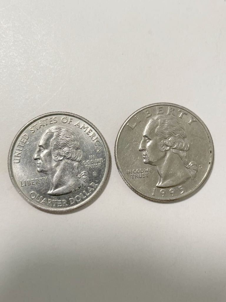 アメリカ 硬貨 コイン 古銭 LIBERTYリバティー 5 25セント 1981 1991 1995 USA イーグル シルバー 銀貨 ニッケル クォーター ワシ まとめ_画像4