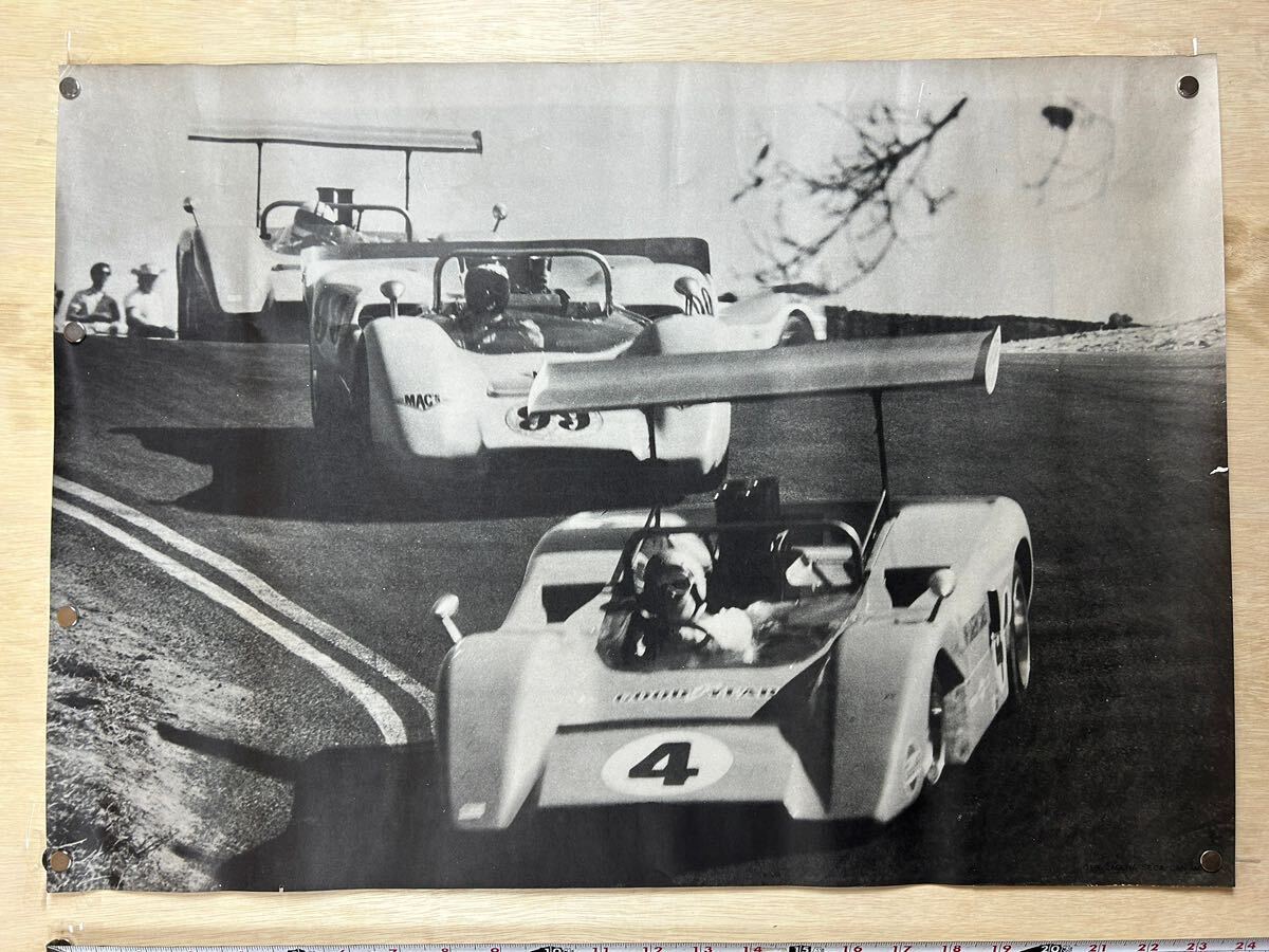 2. ポスター 当時物 激レア マクラーレン M8A スーパーカー レーシングカー F1 McLaren LA GP 1968 M8B_画像1