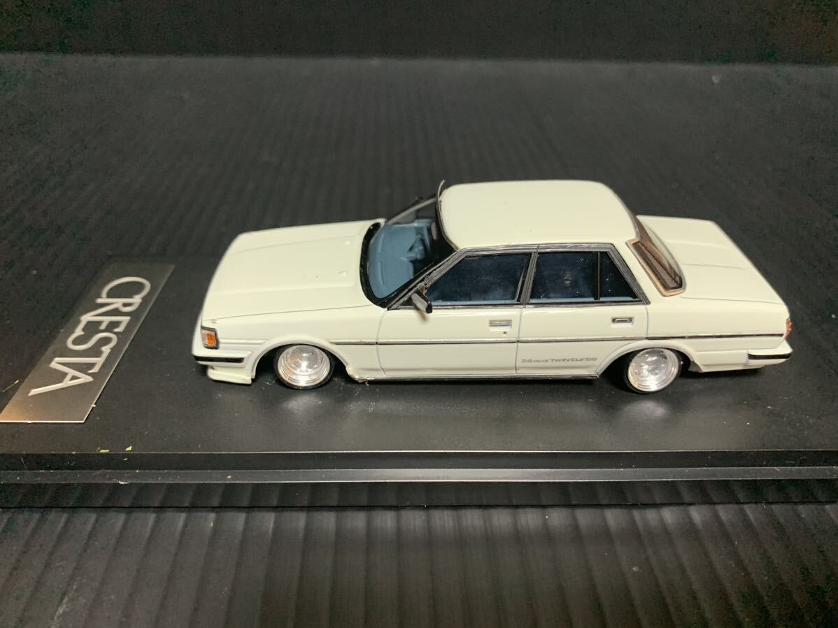 MARK43 1/43 トヨタ クレスタ GT twin turbo (GX71) スーパーホワイト カスタム品 ジャンク出品の画像4