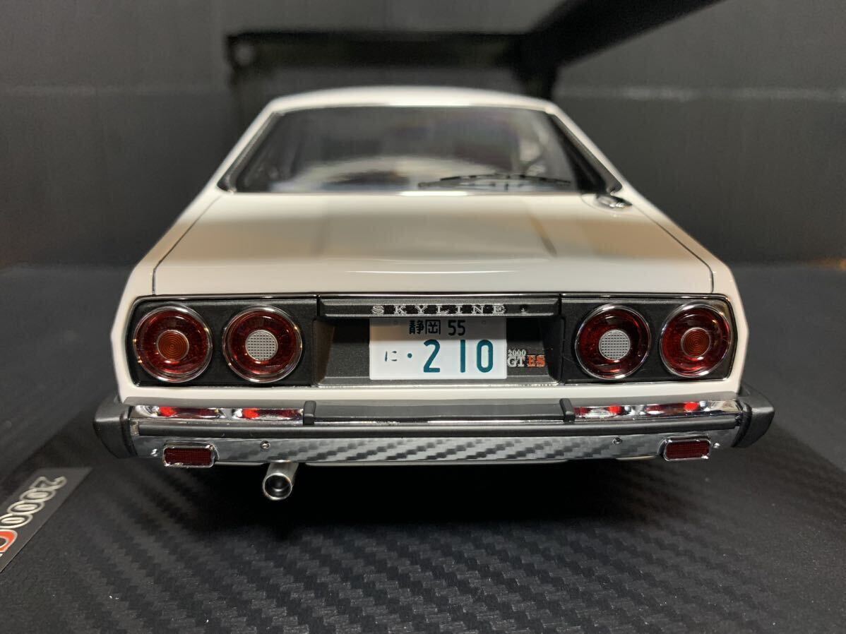 イグニッションモデル　1/18 日産　スカイライン　ジャパン　2000GT-ES(210) White 15インチwatanabe変更　_画像6