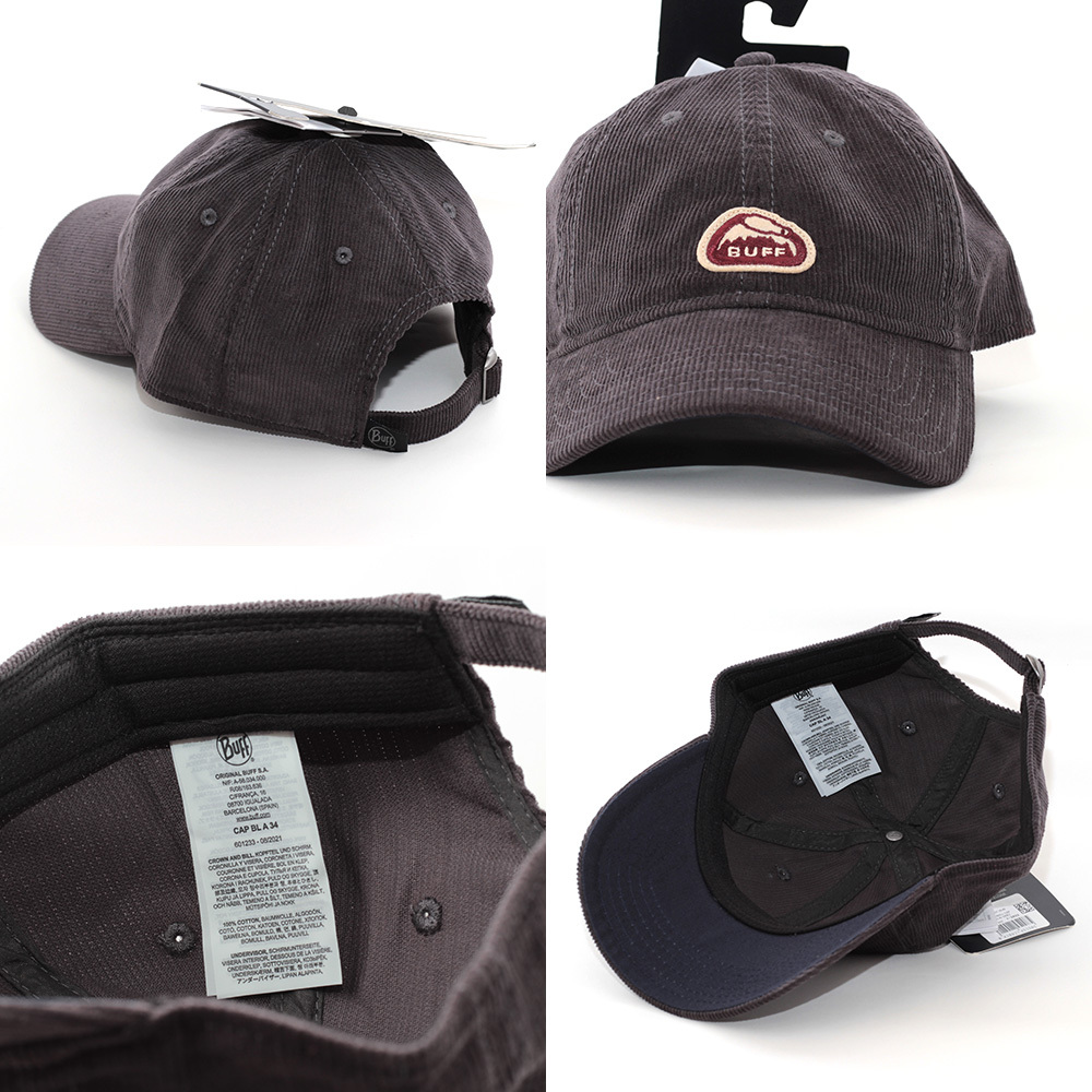 ローキャップ 帽子 Buff バフ Baseball Cap グレー 15171686 コーデュロイ ヨーロッパ スペイン ブランド_Product Details