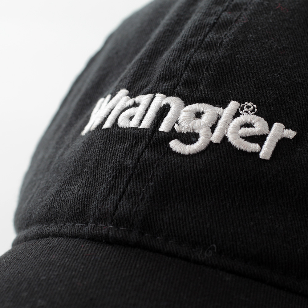 ローキャップ 帽子 ラングラー WRANGLER Washed Logo Cap 19431659 ブラック 海外モデル アメリカ ジーンズブランド_100％Cotton