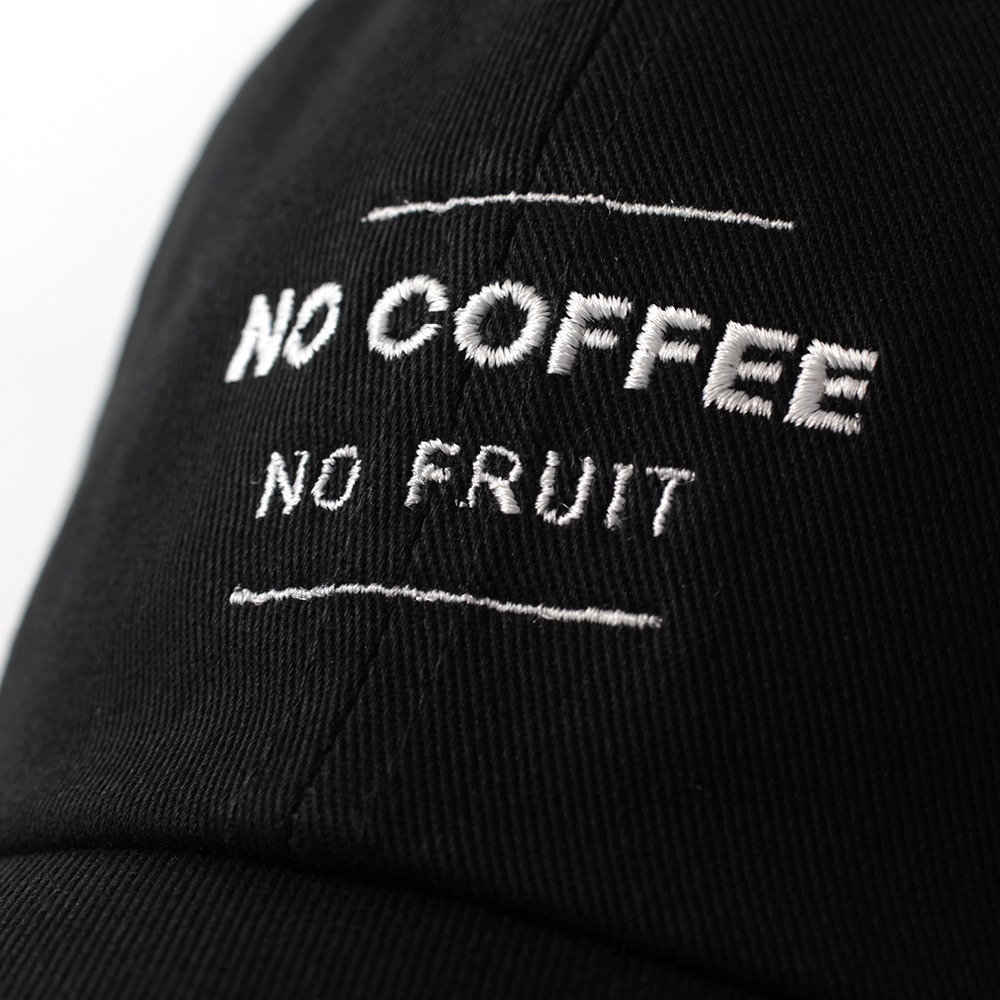 ローキャップ 帽子 メンズ No Coffee / Fruit of the Loom ブラック 80284900-80 ブランドコラボモデル ノーコーヒー フルーツオブザルーム_100%Cotton