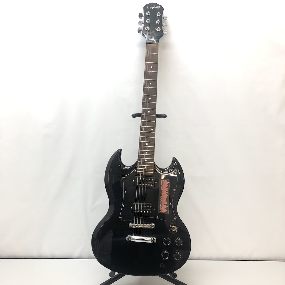 ★ss6304 エピフォン エレキギター Epiphone SG ブラック エレキ 6弦 黒 弦楽器 ジャンク品★の画像1