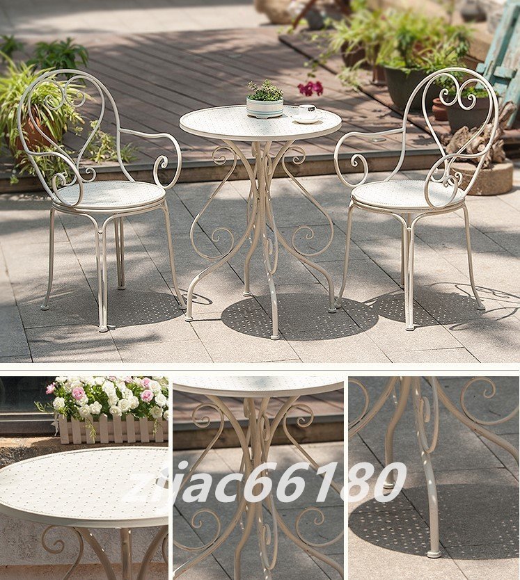  garden table 3 point set gardening table garden furniture outdoors indoor slip prevention stylish white blue green 