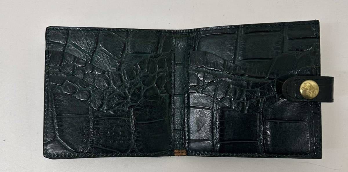 20240127[IL BISONTE] Il Bisonte purse 2. folding purse square wallet crocodile leather 