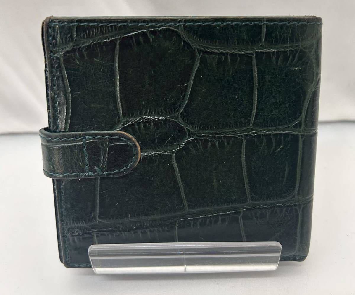 20240127[IL BISONTE] Il Bisonte purse 2. folding purse square wallet crocodile leather 